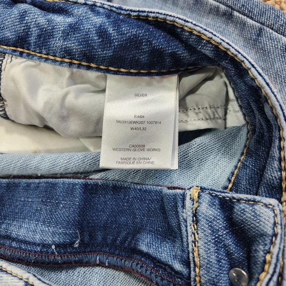 Men's Silver Jeans Light Blue Straight Jeans W40 L32 NWOT - Picture 6 of 11